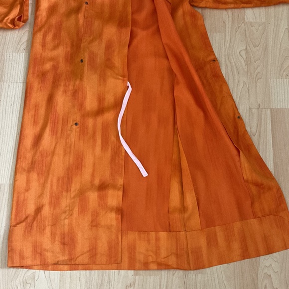 Burnt orange homemade kimono snap dress - Picture 9 of 11